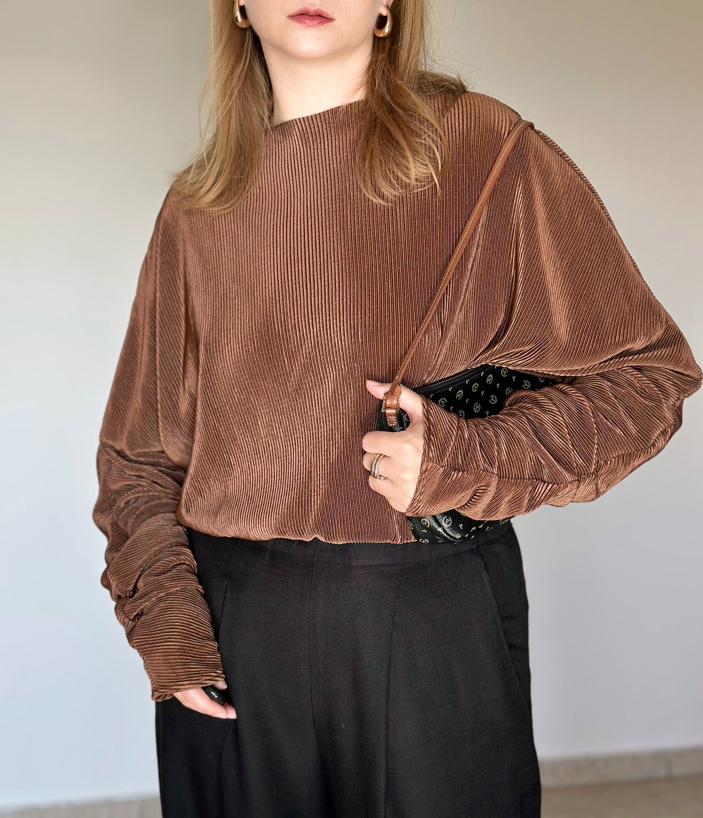 Elegant pleated blouse