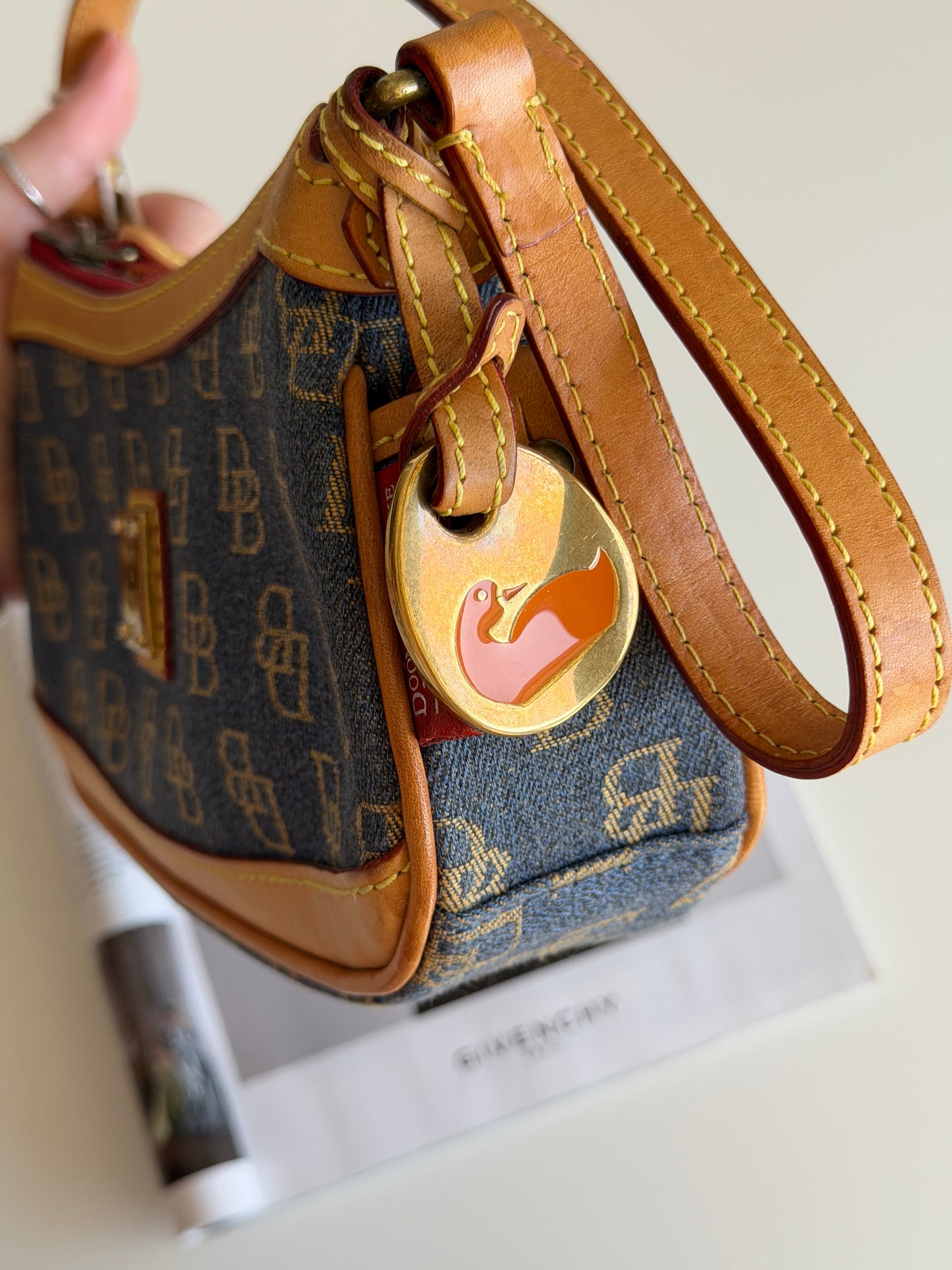 Vintage Dooney & Bourke monogram baguette