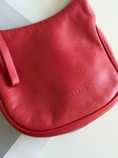 Vintage Coccinelle red leather bag