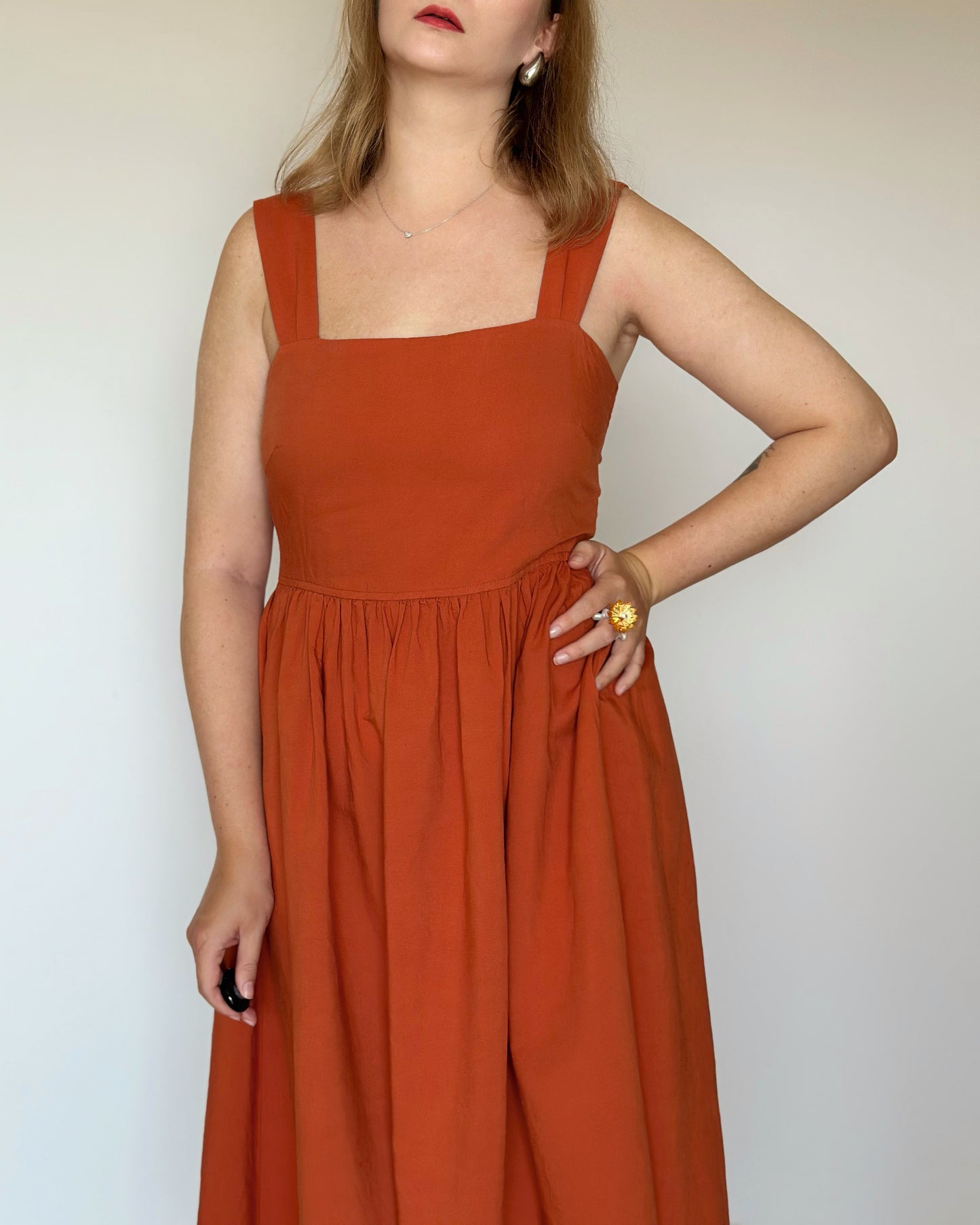 Amazing midi linen blend dress Uniqlo