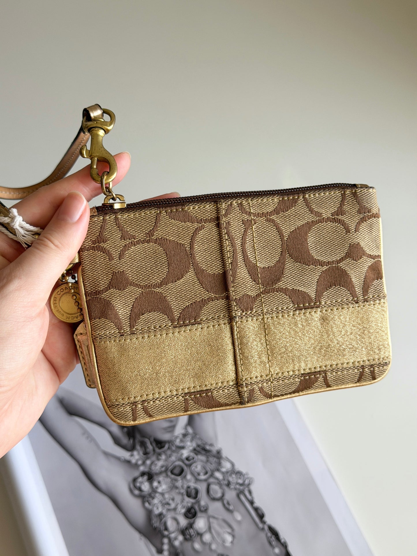 Vintage Coach mini wristlet