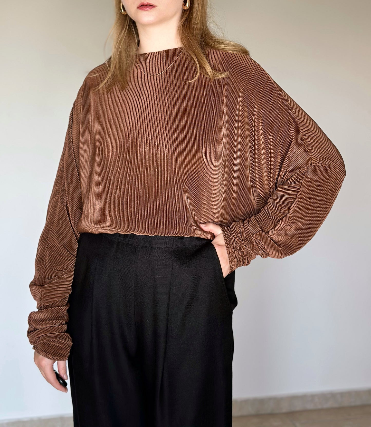 Elegant pleated blouse