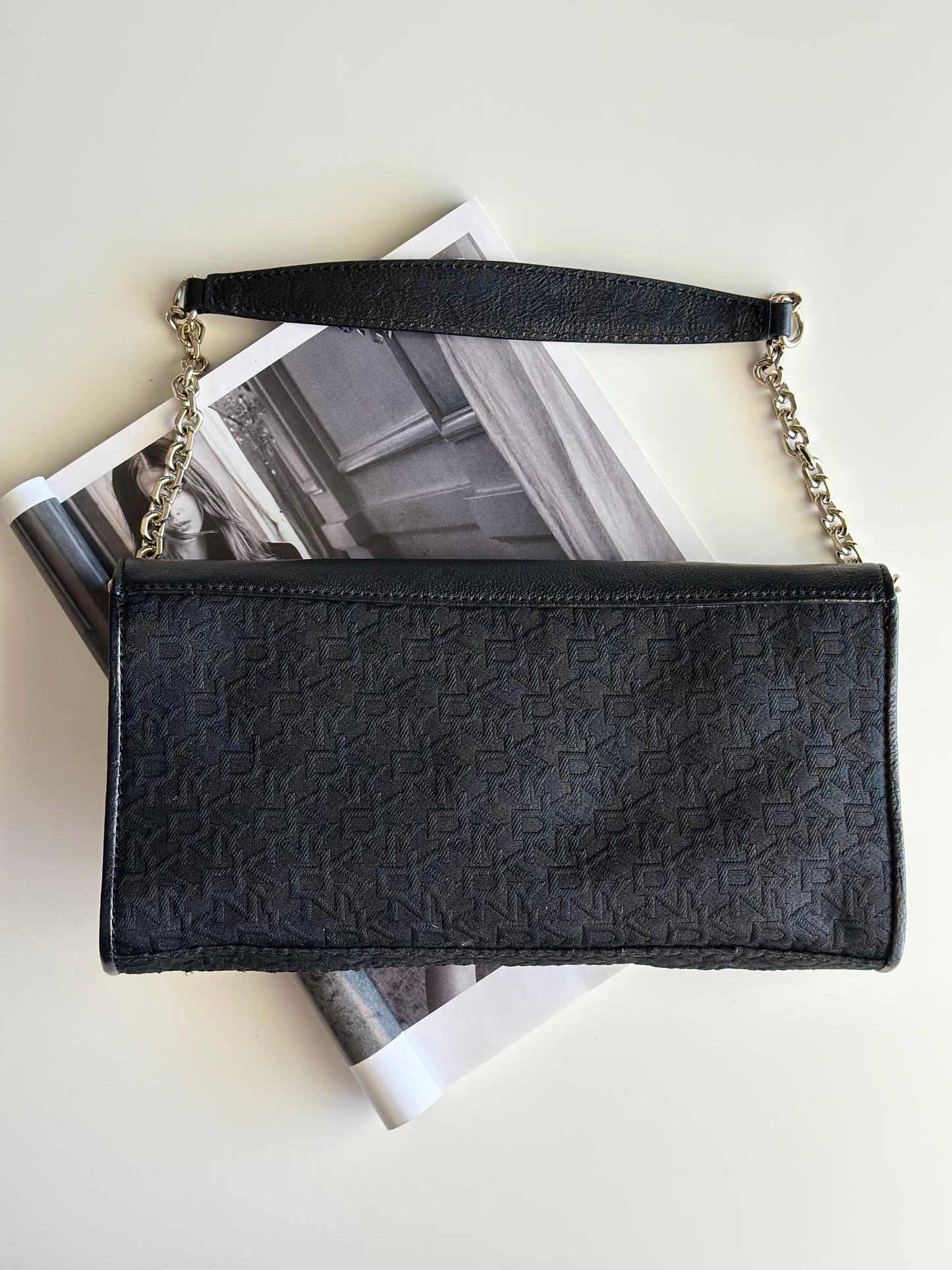 Sophisticated vintage DKNY clutch/shoulder bag