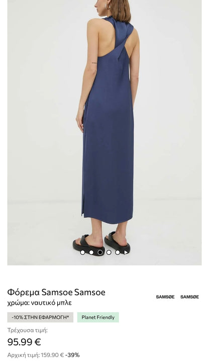 Stunning satin column dress by Samsoe Samsoe