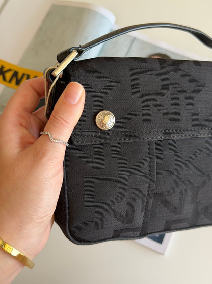 Vintage DKNY black monogram bag