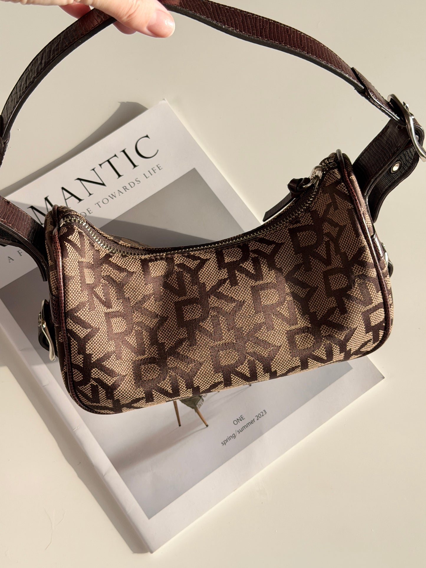 Lovely vintage DKNY brown bag