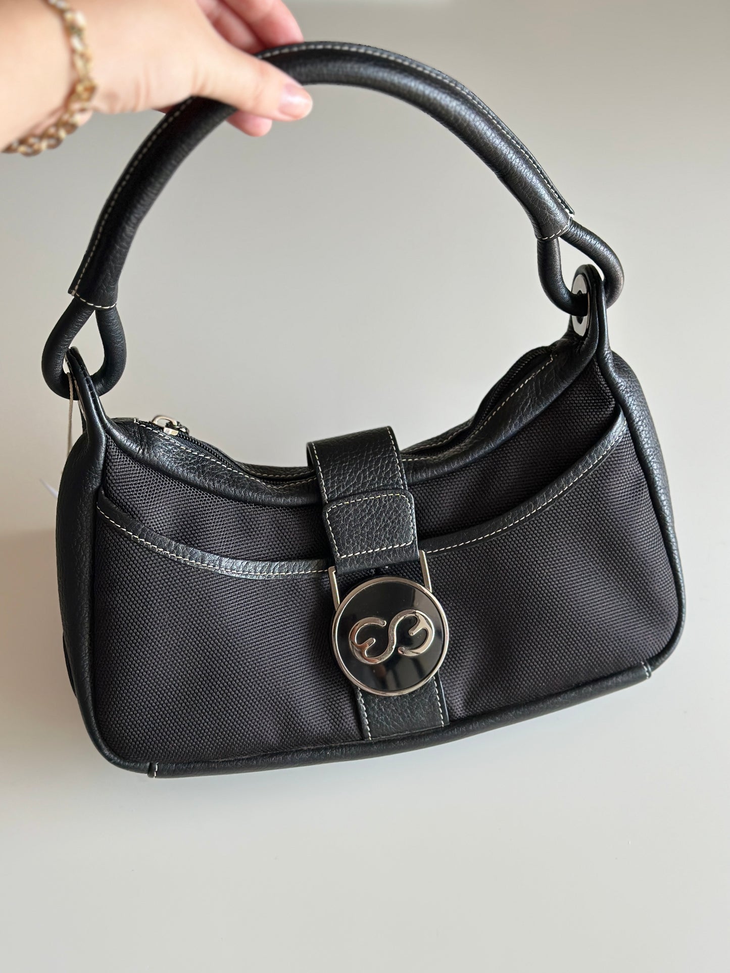 Chic vintage black bag by Escada Sport