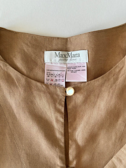 Beautiful vintage minimalistic linen blouse Max Mara