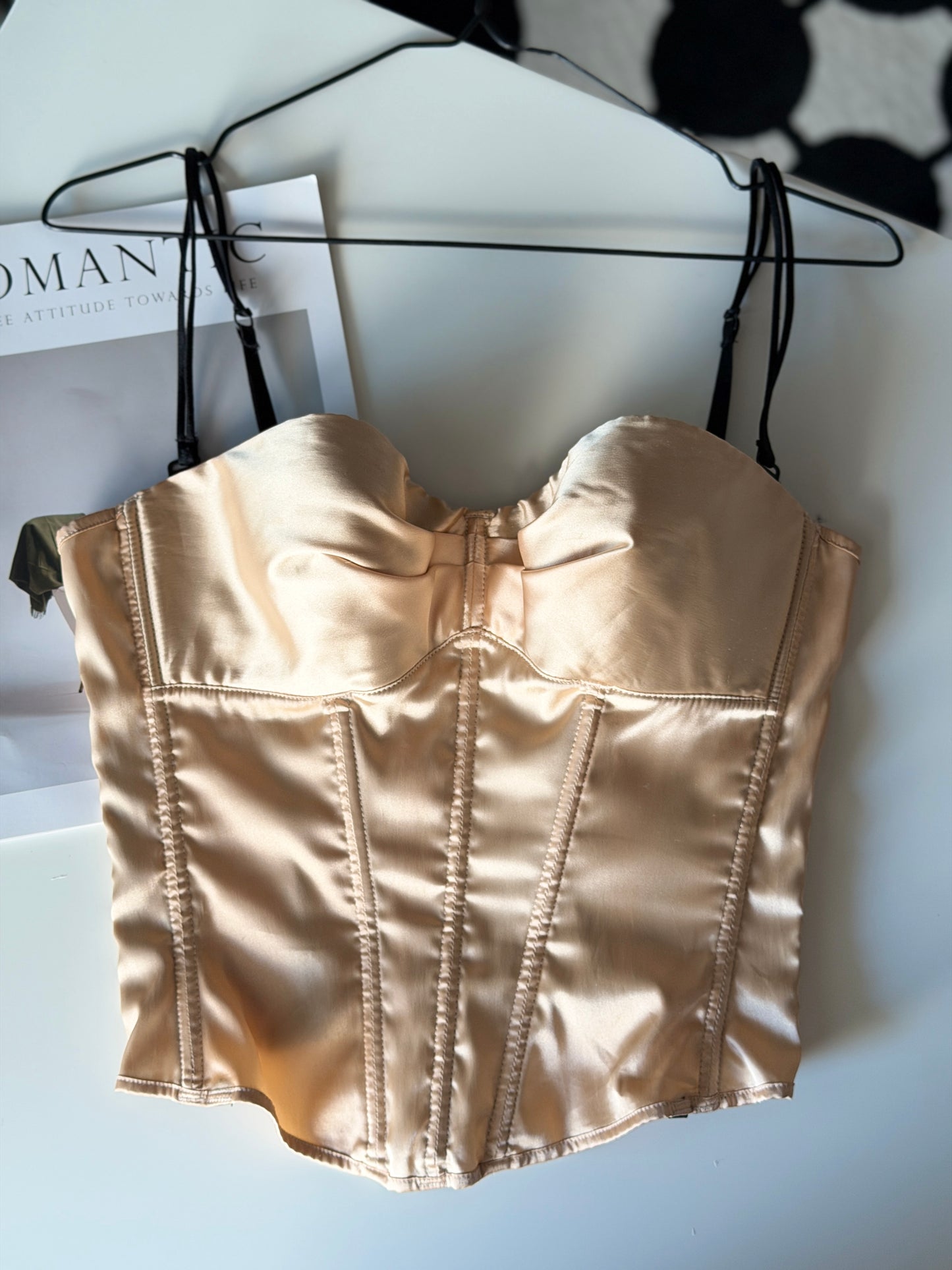 Chic champagne corset top