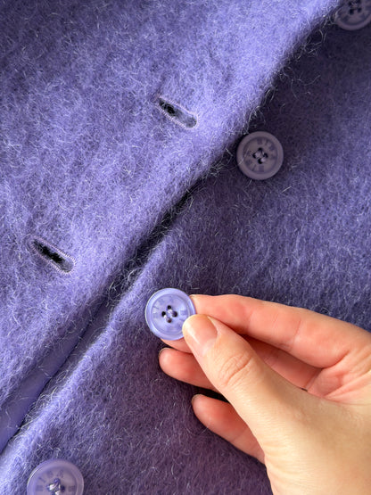 Statement mohair blend lilac jacket