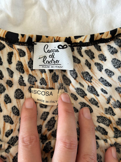 Stunning vintage relaxed leopard print trousers