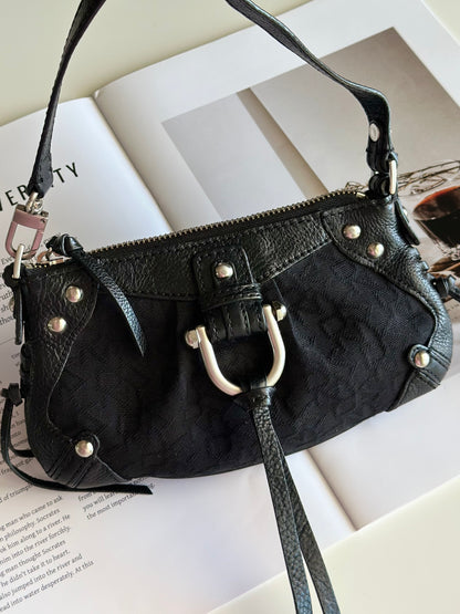 Vintage DKNY statement mini black bag