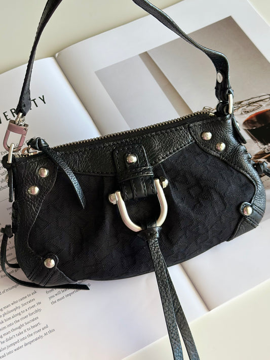 Vintage DKNY statement mini black bag