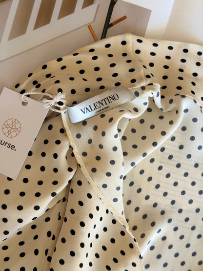 Authentic Valentino polka dot silk blouse