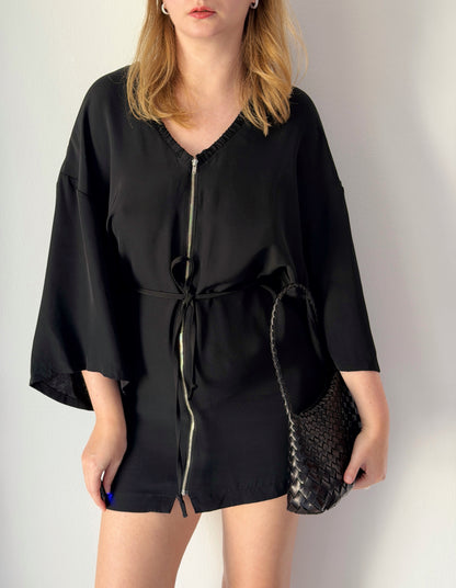 Vintage black silk dress by Acne Studios (2000s)