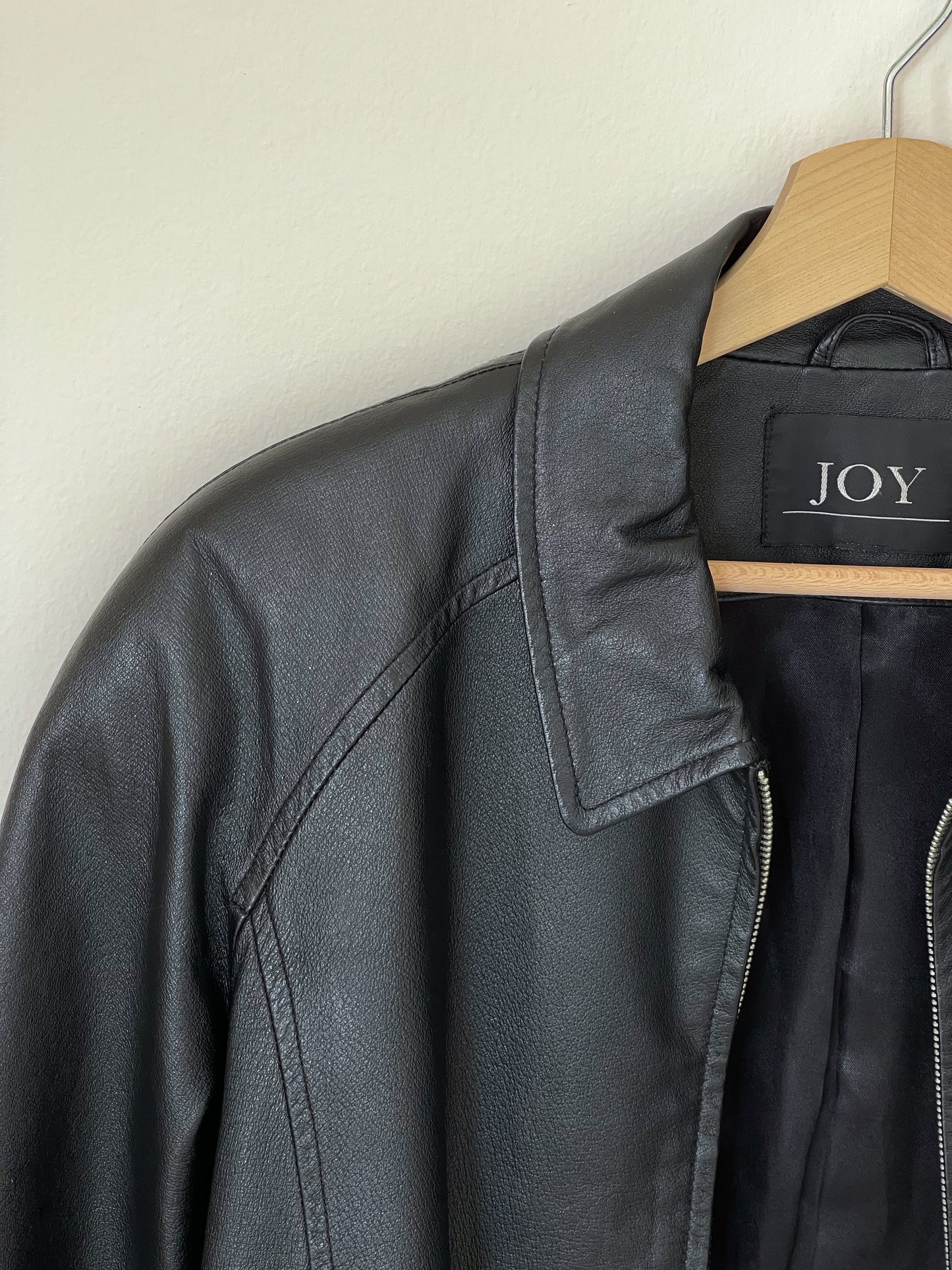 Vintage black leather jacket