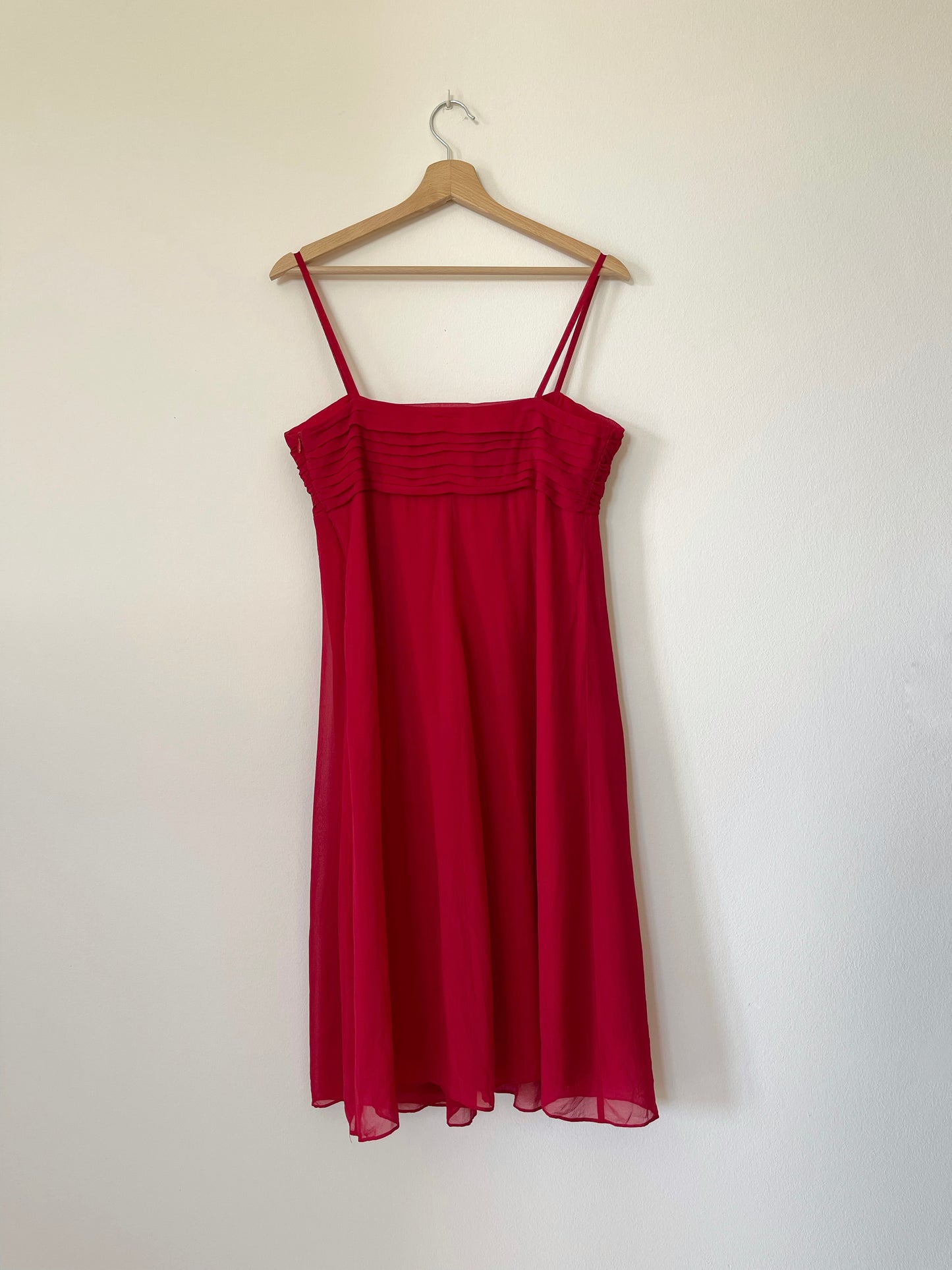 Vintage cocktail silk dress by French brand 1.2.3 Paris